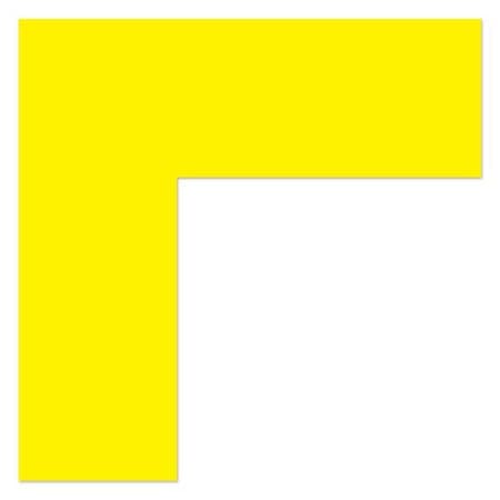 Ergomat DuraStripe Supreme 6inx6inx2in 90 degrees Angle Corners Yellow, 50PK DSV-C6-Y-KIT